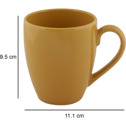 Ceramic Coffee Mug 14 Oz in Mustard Colour