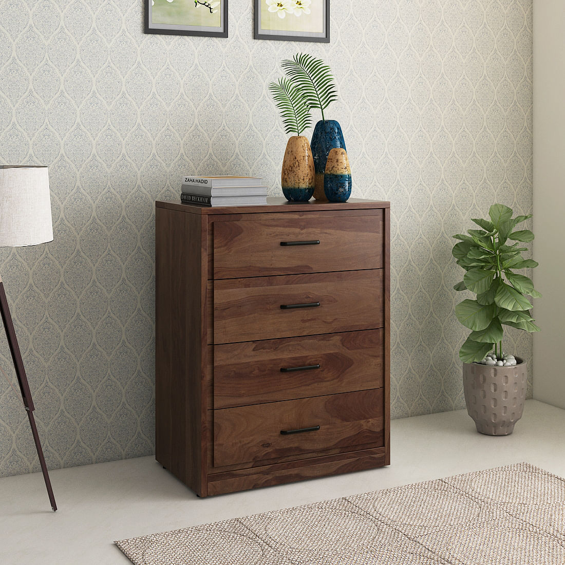 Buy Antwerp Chest Of 4 Drawers in Sheesham Colour Online at Best ...