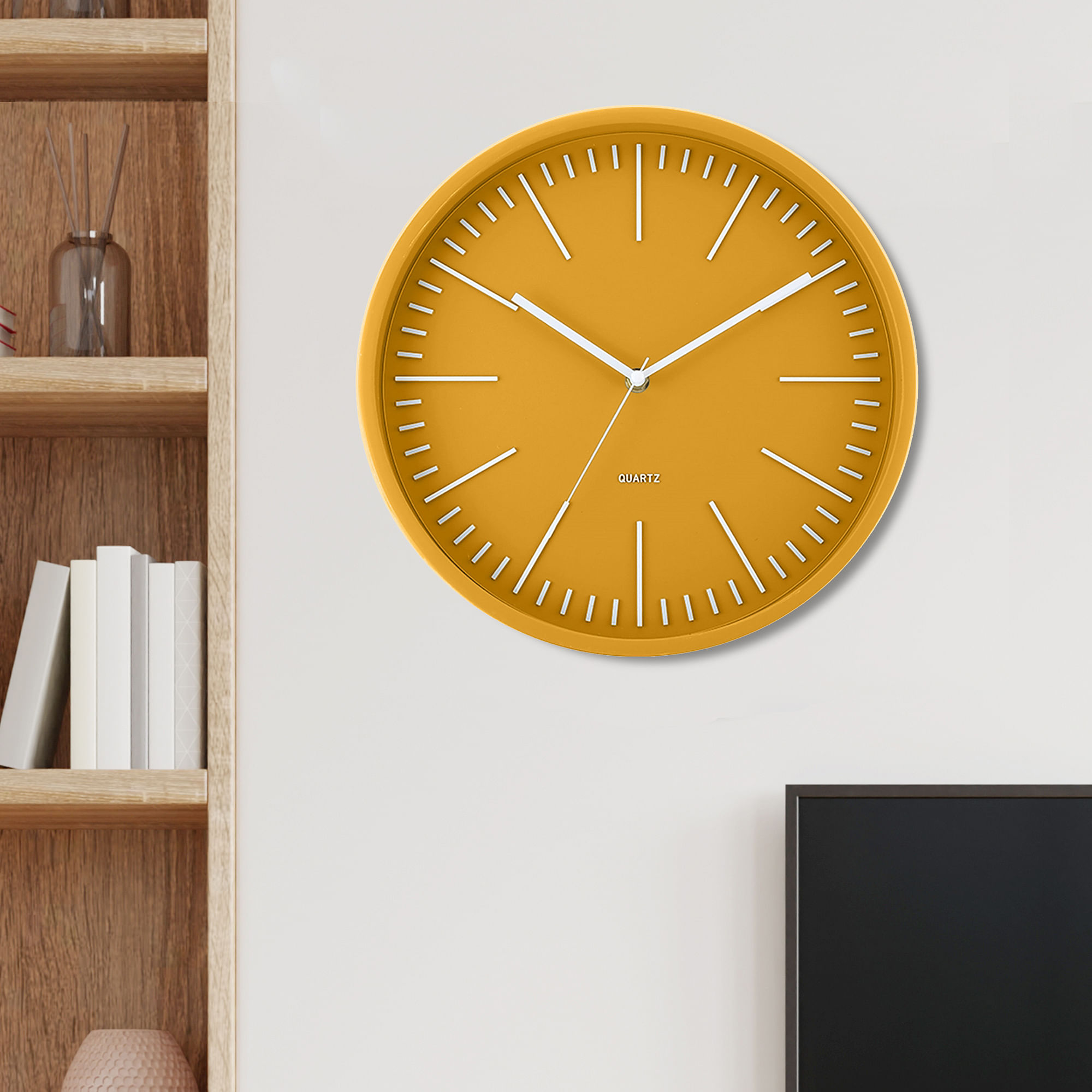 Aeon  Wall Clock Dia 30cm in Mustard Colour