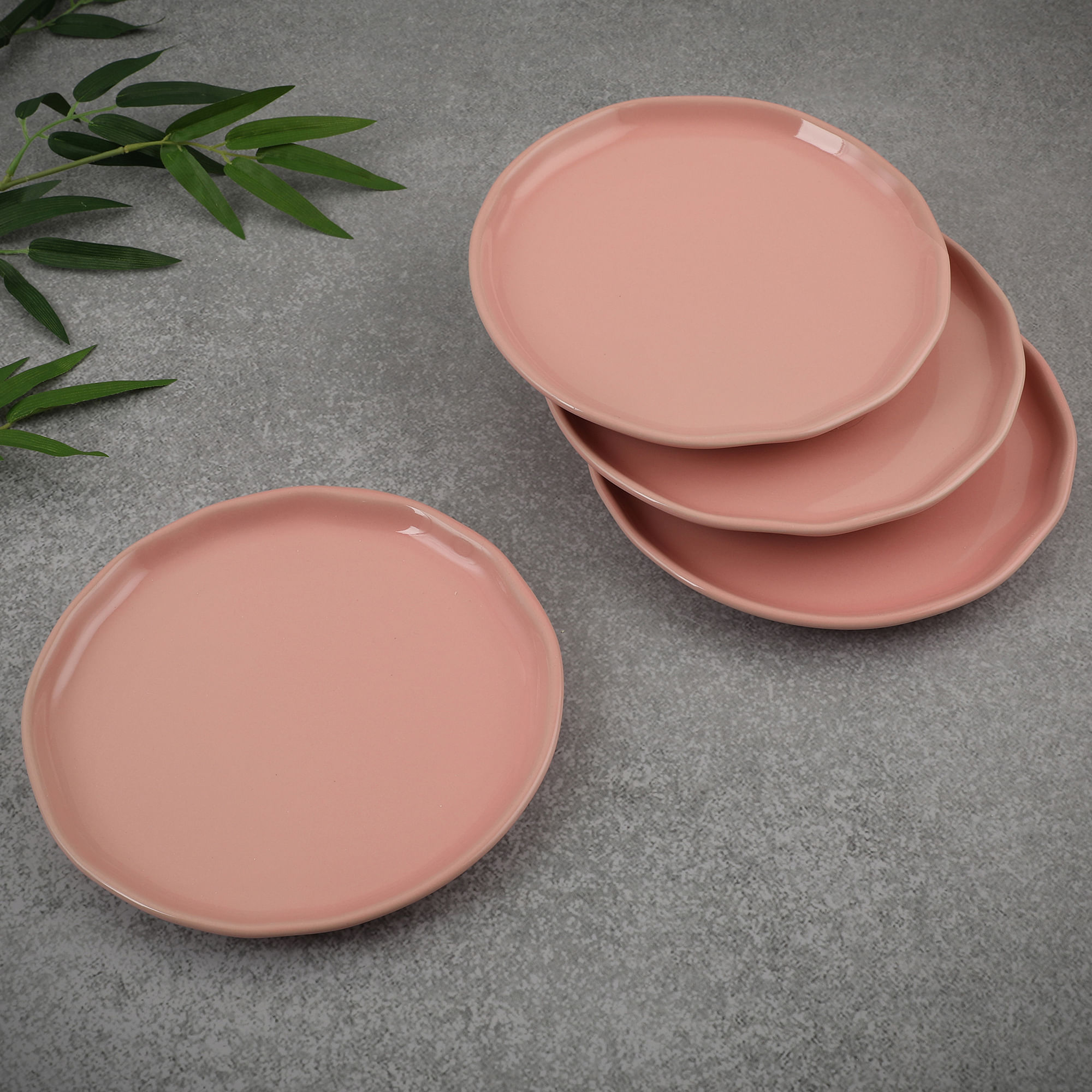 Mint Ceramic Make by Kook Set of 6 8 inch Salad Plates 