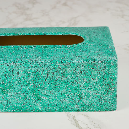 Buy Nora Metal Sprinkle Finish Tissue Box Cover in Turq Colour Online at  Best Price-HomeTown