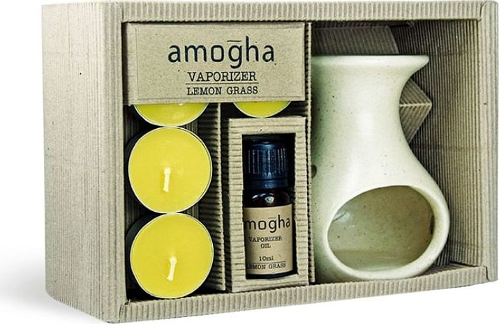 Amogha Ceramic Vapouriser Set in Lemongrass Colour