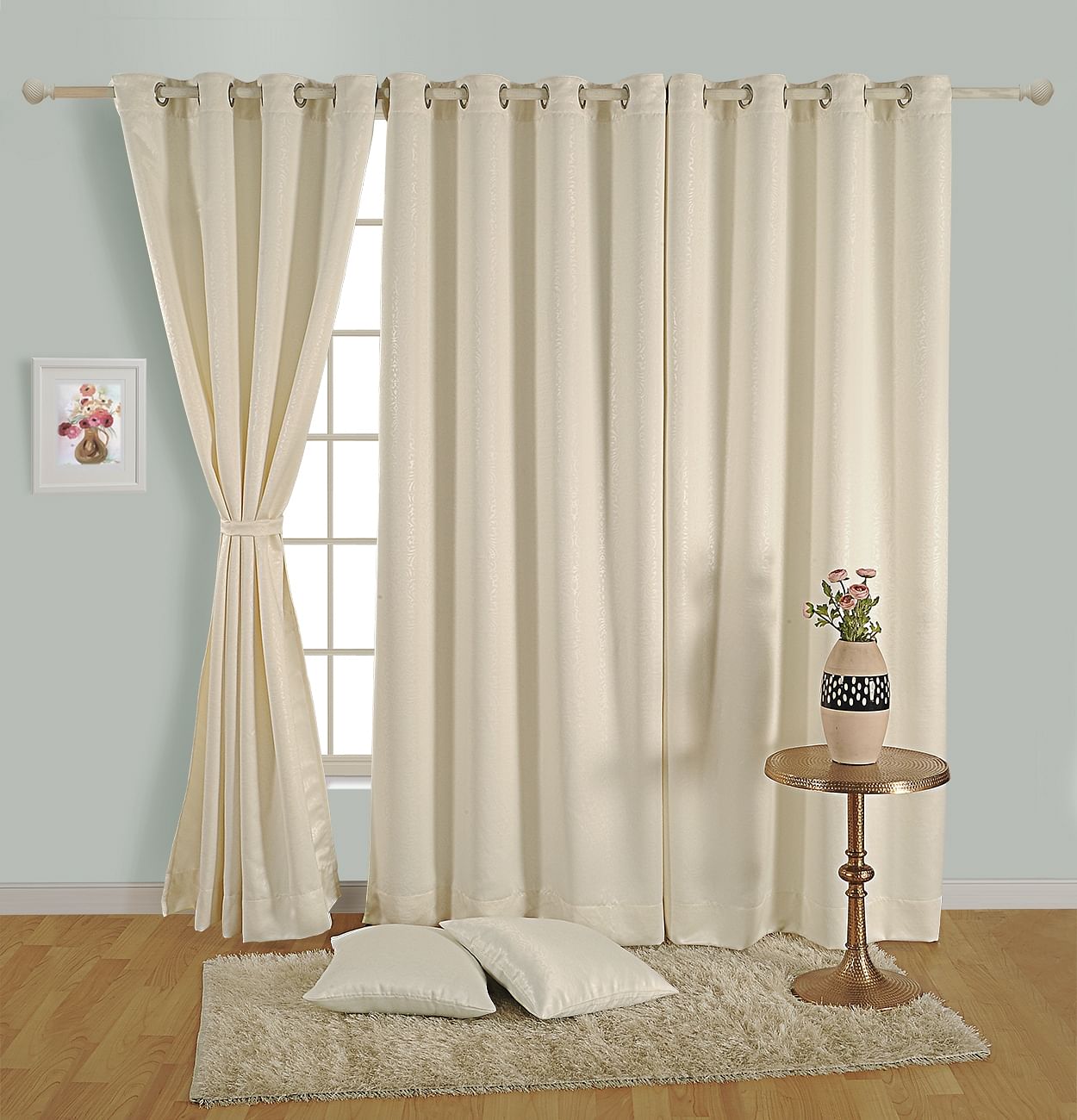 cream colored curtains