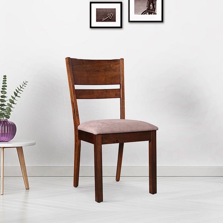 Buy Hopton Solidwood Dining Chair Set of 2 in Walnut Colour Online