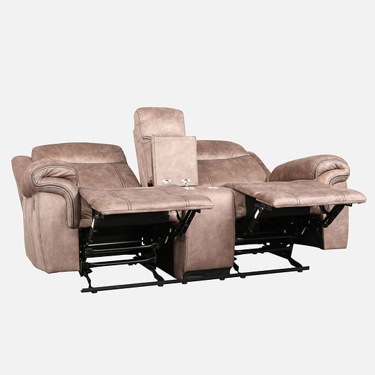 Buy Enfield Fabric 2 Seater Recliner in Brown Colour Online at