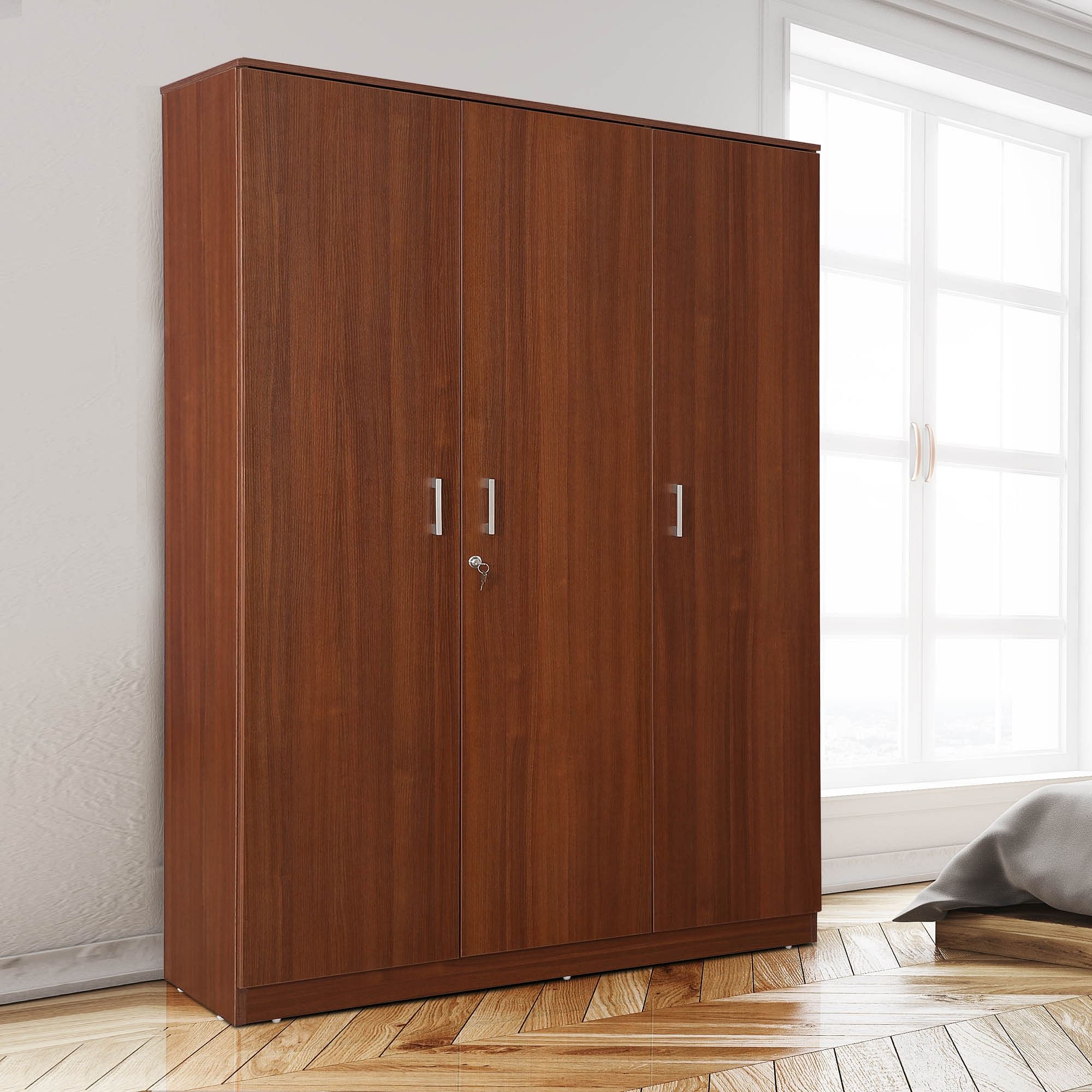 Buy Premier 3 door wardrobe in Walnut Colour Online at Best Price ...