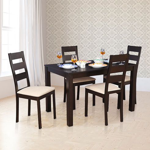 4 Seater Dining Table Set Upto 60, Solid Wood Dining Table Set 4 Seater