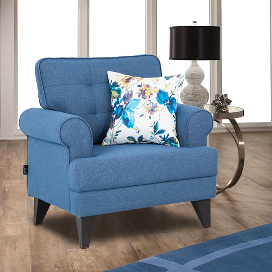 Miller Fabric Single Seater Sofa In