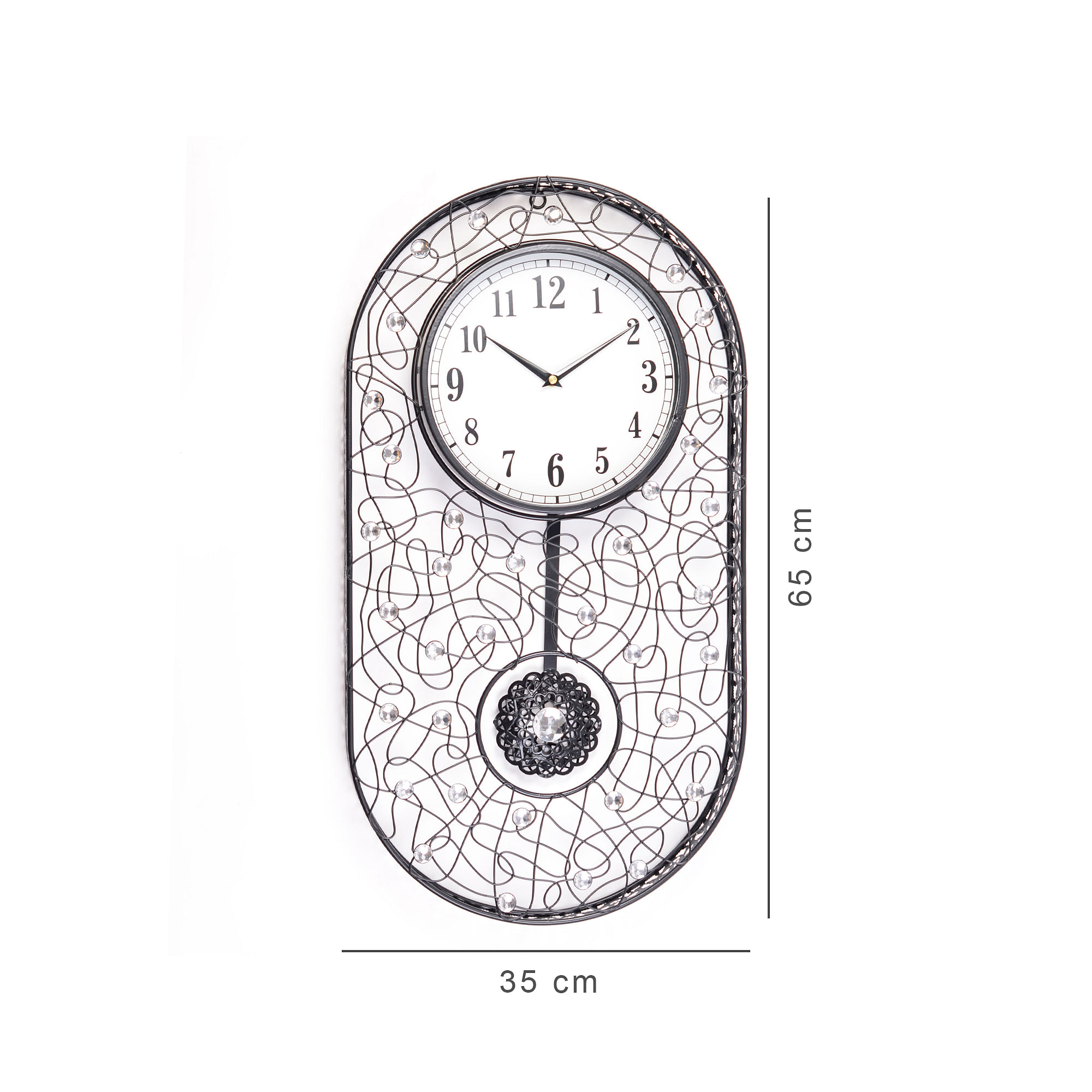 Simple wall clock doodle sketch isolated on white Vector Image
