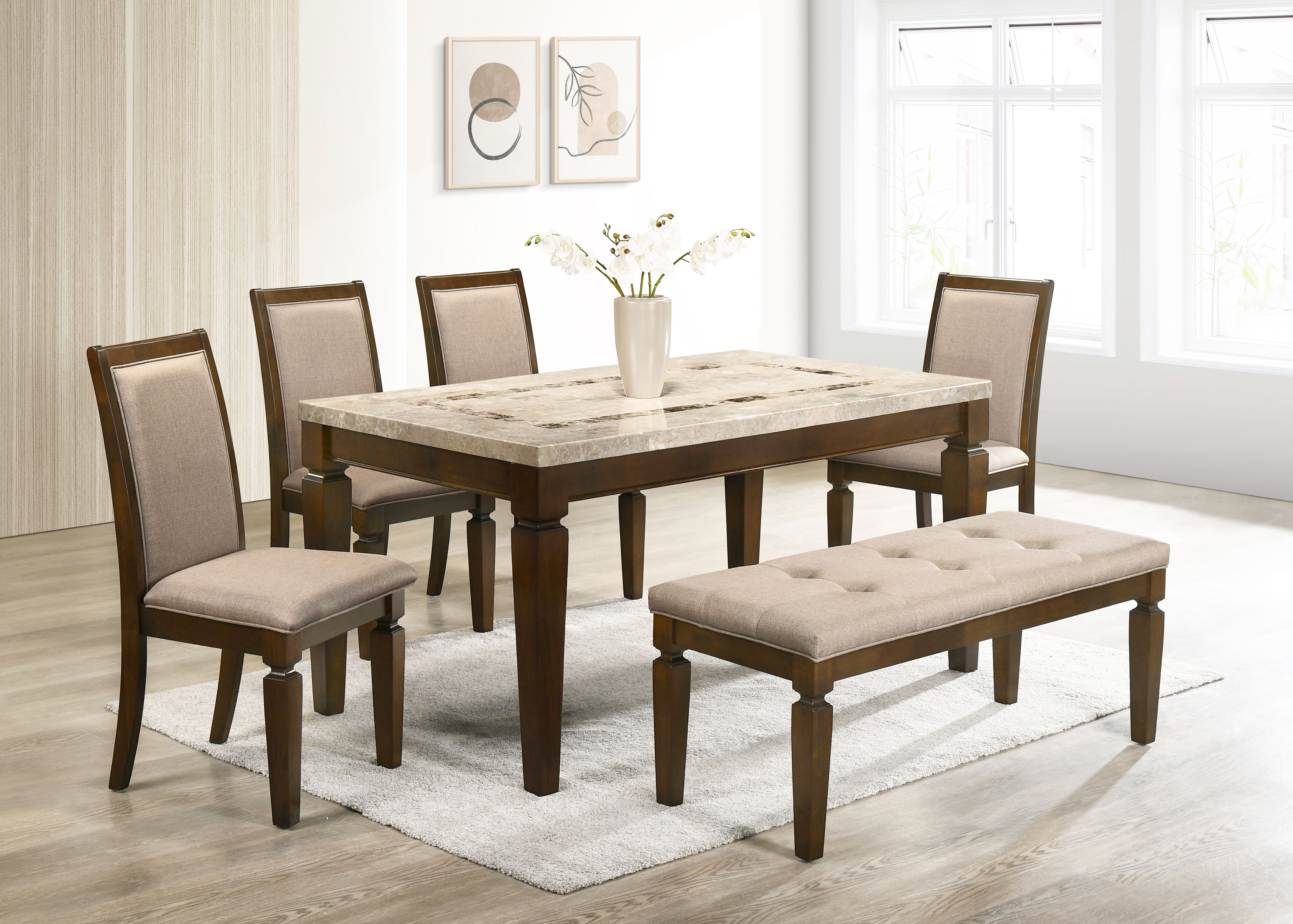 Marble top deals dining table price